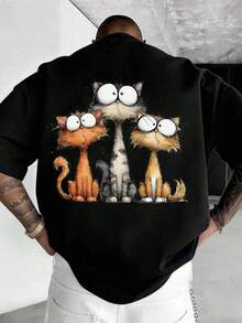 Men T-Shirts - 黑色 - 查看 3