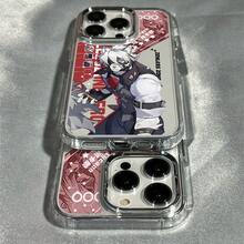 Funda para teléfono: Funda para teléfono del popular juego Zenless Zones Zeros Vons Lycaons, compatible con 17 16 15 14 13 12 11 Pro X XR XSMAX 8 Plus, marco de lente electrochapado, carcasa blanda transparente - Plateado - Ver 5