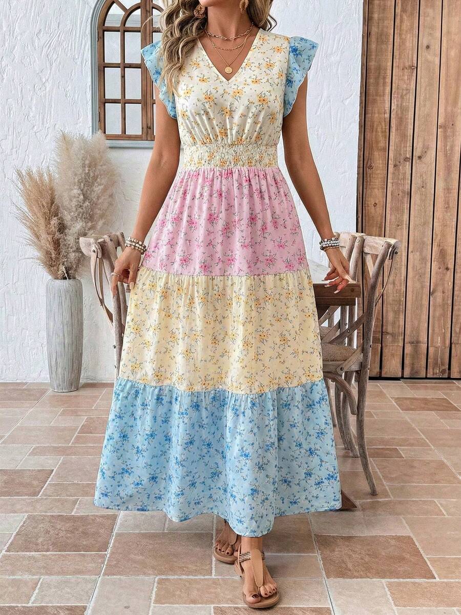 Vestido vintage de lunares de talla marrón, vestido de San Valentín, cumpleaños, atuendos de San Valentín para mujeres,, cumpleaños, salida, vestidos elegantes para mujeres, va - Multicolor - Ver 1