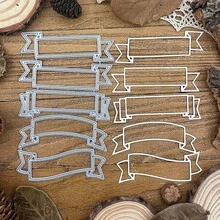 1pc New Text Label Background Metal Cutting Die DIY Scrapbook Photo Album Welcome Card Home Decor Holiday Greeting Handle Handmade - Label - View 2