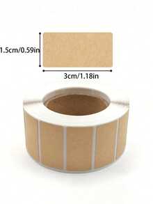 800pcs Kraft Paper Sealing Labels - Self-Adhesive, Handwritten, Durable & Waterproof, Suitable For Packaging, Labeling And Organization, Packaging Labels | Natural Appearance | Waterproof Stickers, Canned Labels, Food Labels - Multicolor - View 9