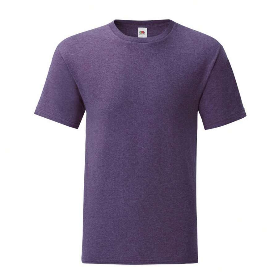 Fruit Of The Loom Mens Iconic 150 T-Shirt - Purple Heather - View 1