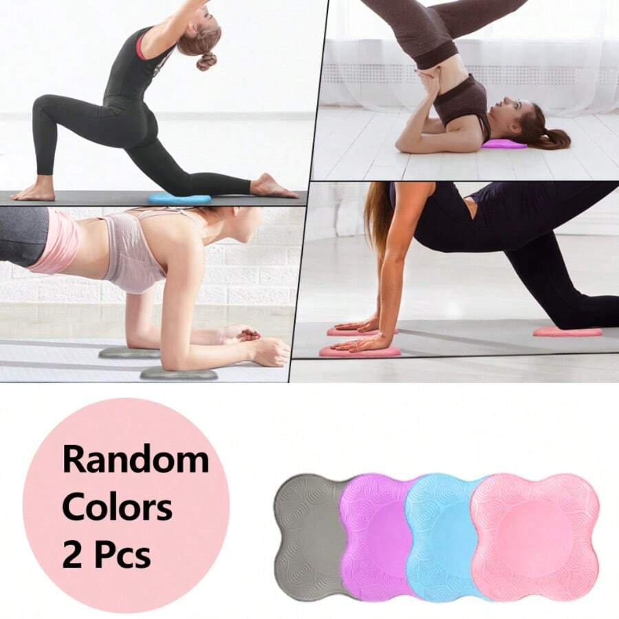 2Pcs Yoga Mats In Random Colors. Non-Slip, Cushioned, And Reusable Lightweight Exercise Mats Suitable For Yoga, Pilates, And Other Similar Activities. The Perfect Gift For Your Wife. - Yoga Kneeling Mat - View 1