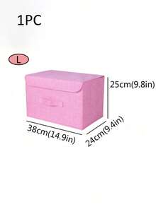 1 chiếc hộp lưu trữ bằng vải gấp gọn có nắp và tay cầm, hộp lưu trữ gấp gọn chất lượng cao, thùng sắp xếp có thể thu gọn, đa năng cho quần áo, đồ chơi, sách, mỹ phẩm, sắp xếp nhà cửa cho phòng ngủ, tủ quần áo, phòng trẻ em, văn phòng, phòng khách, giỏ lưu trữ tiết kiệm không gian - Hồng - Xem 10