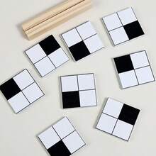 Black And White Battle Blocks Puzzle Game, Spatial Imagination & Brain Logic Thinking Focus Training Tabletop Game, Mind-Bending Parent-Child Toy - Multicolor - View 9