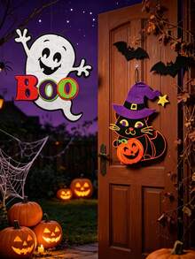 16pcs/Set Halloween Felt Ornaments And Decorations, Party Door And Window Wall Decorations, Patio Decorations, Festive Decorations, And Holiday Atmosphere Items. - A - View 7