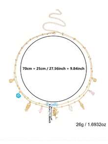 Bohemian Style Fish Flower Multi-Drop Pendant Waist Chain. Summer Beach Sexy Body Chain. Beach Waist Accessory. - Multicolor - View 5