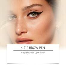 zephoco 1ml Three Dimensional Natural Quadrifurcated Eyebrow Pencil Light Brown Long Lasting Smudge Resistant Beginner Friendly, Waterproof Eyebrow Pen, Microblading Eyebrow Pencil With 4 Split Head, Natural Looking Brows Makeup - 淺棕色 - 查看 5