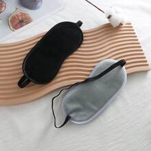 Solid Color Minimalist Crystal Super Soft Short Plush Light-Blocking Sleep Eye Mask For Aviation, Outdoor, Student Nap, Makeup And Eye Protection - Multicolor - View 7