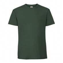 Fruit Of The Loom Mens Iconic Premium Ringspun Cotton T-Shirt - Bottle Green - View 1