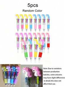 10pcs/5pcs/1pc Canetas de Presente Divertidas de Festa Unicórnio, Canetas de Esferobola Mini Multicoloridas 4-em-1 10,5mm Unicórnio, Adequadas para Funcionários de Escritório, Amantes de Unicórnio, Presentes de Volta às Aulas, Enchimentos de Sacos de Presente, Lembrancinhas de Festa de Unicórnio, Presentes de Aniversário (Cor Aleatória) - unicórnio - Ver 12