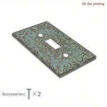 1pc 2D Flat Printed Floral Pattern Border Design Decorative Outlet Cover, Unique Light Switch Plate, Affordable And Easy To Clean, Perfect For Home And Office Decor, 2D Flat Printing Compatible With Single/Double Toggle, Outlet, Switches, Rectangular/Round, No Battery Required, Wall Decor, Wireless, Fits Standard Switches, Light Switch Cover Decoration, Wall Decor For Bathroom/Bedroom/Living Room/Kitchen, Includes Screw Accessories - one-size - View 9