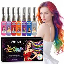 13 Colors Disposable Hair Dye Set, Temporary Hair Color Cream With Comb Applicator, Washable Hair Coloring Stick For Styling - Multicolor - View 10