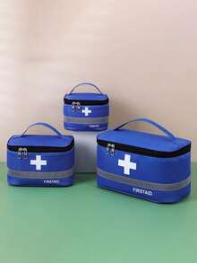1pc Portable First Aid Kit Travel Emergency Bag Home Outdoor Health Organizer Case Pouch Box Home Storage - Multicolor - View 1