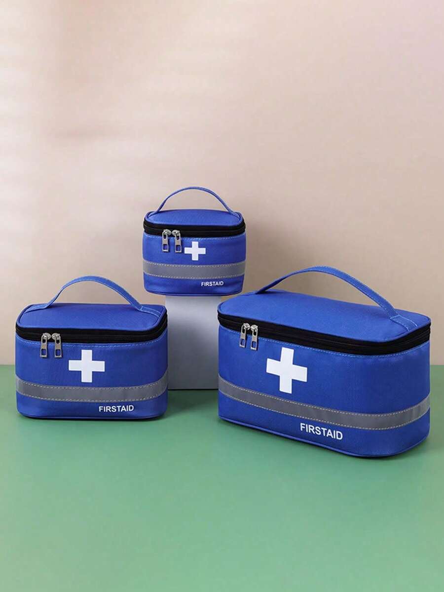1pc Portable First Aid Kit Travel Emergency Bag Home Outdoor Health Organizer Case Pouch Box Home Storage - Multicolor - View 1