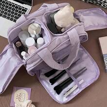 New Standing Travel Makeup Bag, Large Capacity Multi-Compartment With Handle, Multi-Layer Portable Toiletry Bag For Women, 6 Colors Available - Multicolor - View 2