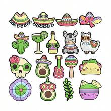 11/18PCS Mexico Death Day Shoe Charms Set, PVC Shoe Decorations, Shoe Accessories Charms, Gift Idea For Birthday Christmas Halloween Party Favors - Multicolor - View 7