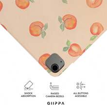 GIIPPA 1件裝 桃子印花 Y型折疊磁吸平板保護殼，PU皮革外層搭配硬質壓克力防彎曲背板，多角度支撐，自動休眠/喚醒，防震保護套附柔軟超細纖維內裡，可愛美學輕量設計，適合學校、辦公室及日常使用，相容於 iPad Mini 6/7, Air 2/3/4/5/11/13" (M2/M3 2024-2025), 5/6/7/8/9/10/11代, Pro 10.5/11/12.9" (2017-2025) - 彩色 - 查看 9