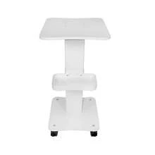 Carrito Móvil para Equipos de Belleza con Ruedas, Mesa Auxiliar para Salón de Estética, Diseño con Bandeja Inferior de Almacenamiento, Base Resistente para Máquinas Faciales y Herramientas Cosméticas - Blanco - Ver 1