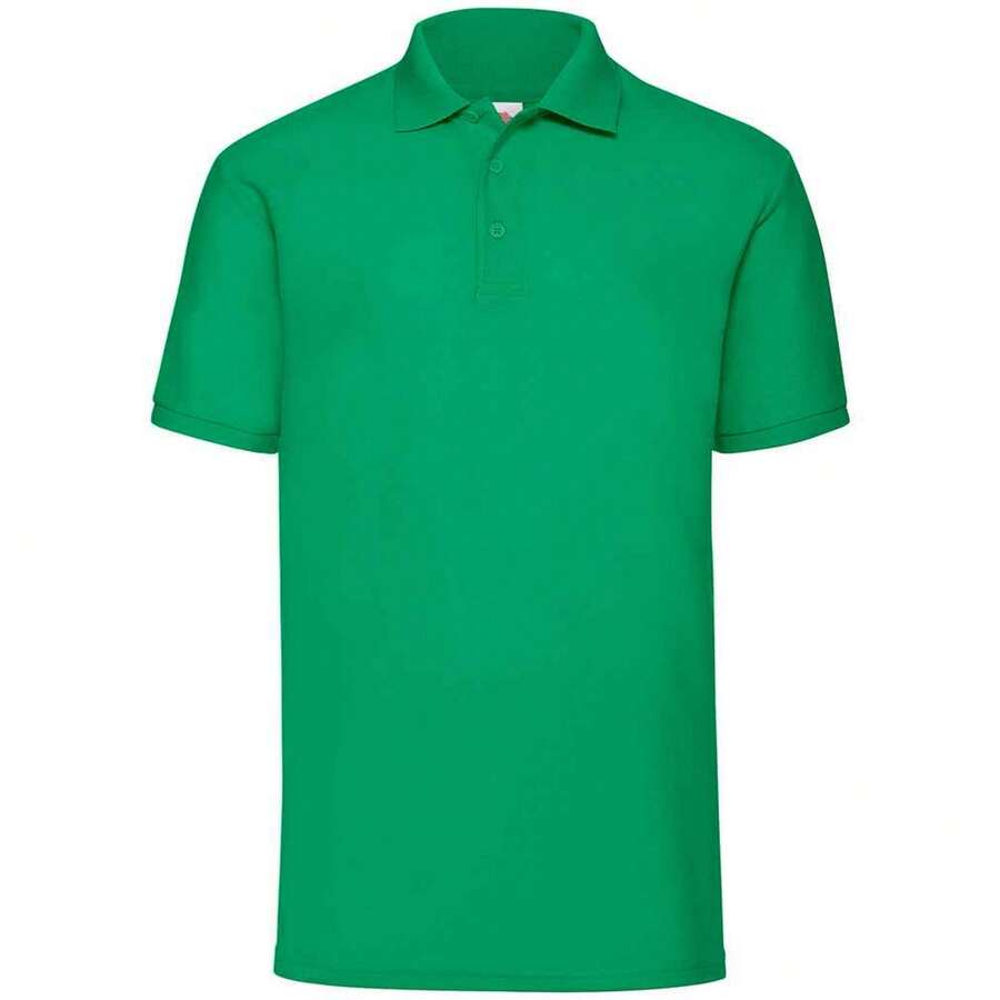 Fruit Of The Loom Mens Pique Polo Shirt - Kelly Green - View 1