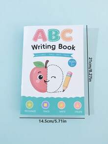 兒童趣味字母練習書，早期教育描紅練習簿，閱讀單字形狀書，返校學習用品 - 彩色 - 查看 12