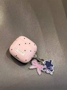 日韓風藍色波點清新耳機保護套，適用於 Apple PRO2/Airpods3/Airpods2/Airpods5 - 粉色 - 查看 2