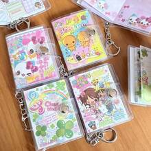 1pc Japanese Vintage Cartoon Mini Notebook Keychain, Pocket Portable Tiny Journal With Clear Snap Cover, Anime Girl Animal Pattern Small Notepad For Girls Students Stationery Gift, Back To School School Supplies - Notebook - View 9