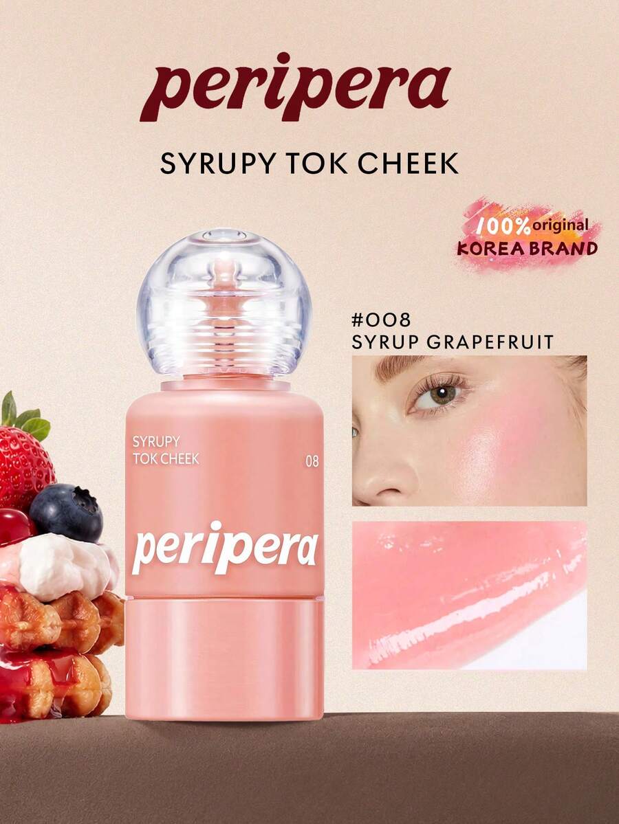 PERIPERA 持久水润腮红液,全天保湿,丝绒般柔滑质地,自然可爱珠光,轻盈易推开,持久显色,打造柔焦自然光泽,提亮肤色,韩国彩妆,节日礼物,母亲节礼物,9克/0.32盎司 - 08 - 查看 1