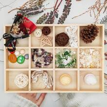 1 buah Baki Penyimpanan Kayu Multi-Kompartemen, Organizer Perhiasan Anting Kalung, Cocok untuk Meja Rias, Tempat Anting, Cincin, Gelang, Dekorasi Kamar Tidur, Perlengkapan Sekolah, Hadiah Natal - MultiWarna - View 8