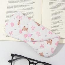 1pc Heart-Shaped Quilted Fashion Glasses Case, Bow Pattern Fashion Glasses Pouch, Women's Glasses Bag, Fashion Glasses Pouch, Glasses Case, Glasses Frame, Girls Glasses Storage Box, Summer Travel Fashion Glasses Pouch, Suitable For Travel, Vacation And School, Fashion Glasses Pouch, Multifunctional Storage Bag - Multicolor - View 17