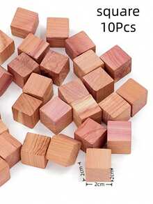 10pcs/20pcs Set Cedar Wood Blocks, Suitable For Wardrobe Storage, Prevent Clothing Damage, Freshen Closet, Moth & Pest Repellent, Essential For Home, Bathroom, Wardrobe - Multicolor - View 10