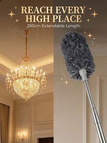 SMEGGEMS Multifunctional Extendable Duster, Bendable Head, Reusable And Washable, Suitable For High Ceilings, Furniture And Car Cleaning - View 3