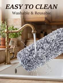 SMEGGEMS Multifunctional Extendable Duster, Bendable Head, Reusable And Washable, Suitable For High Ceilings, Furniture And Car Cleaning - View 8