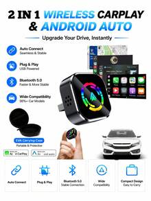 Wireless CarPlay Adapter For IPhone, 2026 Upgraded Wired To Wireless Compatible With Apple CarPlay, Mini USB Design Car Play Adapter With Type-C Extension, Plug And Play, Stable Connection & No Latency - Multicolor - View 11