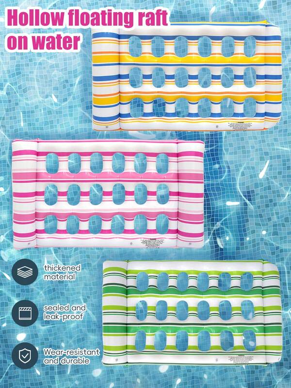 In der heißen Sommerzeit ist diese aufblasbare schwimmende Plattform, geeignet für Schwimmbecken und Strände, ein unverzichtbarer Gegenstand, um sich im Sommer abzukühlen. Sie stellt sicher, dass Sie Wasseraktivitäten den ganzen Sommer über in vollen Zügen genießen können!