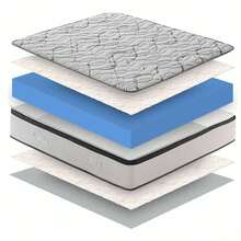 MATERASSIEDOGHE Memory Foam Mattress, 30 Cm Thick, With Differentiated Support Zones, Orthopedic And Non-Deformable, RELAXING CARBON Covering - White - View 6