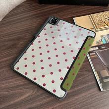 1pc Book-Style Polka Dot Protective Case - Flip Design With Multi-Angle Stand, Minimalist Polka Dot Pattern Protective Case With Pen Slot, Compatible With IPad 10.9/10.2/Air 5th Gen/Pro 11/10th Gen/9.7/Air 2/ (7th Gen)/ (8th Gen)/ Air 4/5/ Pro 11/ 10th Gen 10.9 Inch 2022 Smart Protective Case/ Air 13 (M3 2025) - Multicolor - View 5