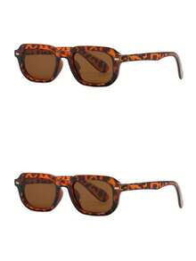 1PC/2PCS Women's Sunglasses New Style Personalized Retro Premium Texture Casual Street Style Outdoor Sun Protection Commute Outfit Beach Vacation Outfit Versatile Essential - Multicolor - View 21