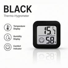 1pc/2pcs Mini Indoor Thermometer & Hygrometer, LCD Digital Temperature & Humidity Monitor, Suitable For Bedroom, Office, Greenhouse And Home Room Temperature & Humidity Monitoring, Battery Included - A - View 9