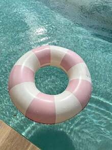 Nuevo aro de natación rosa para adultos, flotador inflable blanco y azul, adecuado para verano, playa, piscina y otras ocasiones. - Rosa - Ver 1