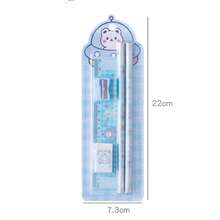 Random 1/4/8/12pcs Cartoon Stationery Set, Pencil, Pencil Sharpener, Eraser, Ruler, Original New 5pcs Set, Suitable For Scroll/Gift/Present/Prize/Back To School Season/Classroom Prize, Gift Filler Bag, Back To School Season Gift - Multicolor - View 5