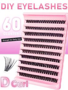 10 Rows 200pcs Single Eye Lash Clusters 60D 8-16mm DIY Lash Clusters, Thick Natural, Super Soft, Super Lightweight, Reusable, Suitable For Daily, Dating, Travel, Party, High Cost-Performance Large Capacity Lash Clusters - View 2