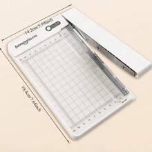 1pc Manual Colorful Press Paper Cutter With Ruler Scale, Photo Trimmer, Suitable For Office And School Supplies, Non-Electric - 1pc - View 6