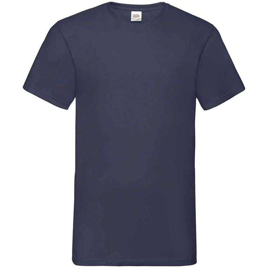 Fruit Of The Loom Mens Value V Neck T-Shirt - Deep Navy - View 1
