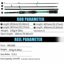 KecchKrezing Green Lure Fishing Rod And Reel Set, Straight Handle Telescopic Fishing Rod With Pre-Spooled Spinning Reel, Includes Accessory Box And Storage Bag, Complete Gear, Ready To Use, Beginner-Friendly, Suitable For Outdoor Activities And Holiday Gifts - Green - View 6