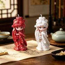 Ancient Chinese Hanfu Fairy Silicone Candle Mold, Elegant Oriental Goddess Holding Pipa Resin Casting Mold, DIY Aromatherapy Candle Wax Melts Soap Plaster Craft Mold Aesthetic Home Decor - Fairy Mold-9001 - View 5