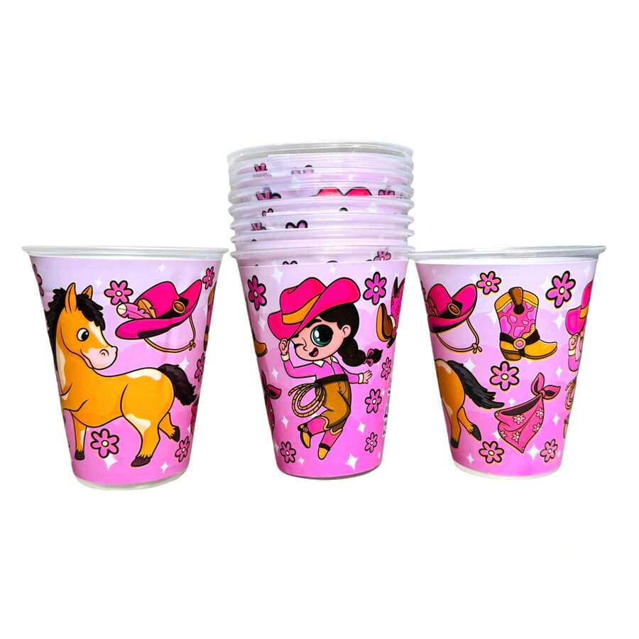 20 Fun Character Cups For Party Favors, Cardboard Boxes, Colorful Decorative Boxes, Gift Boxes, Easter Favors, Posadas, Wedding Decorations, Birthdays - Cowgirl - View 1