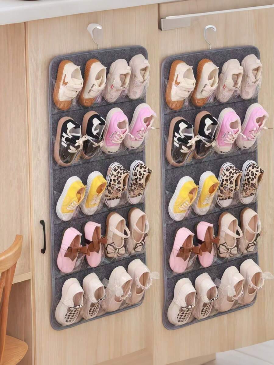 1pc Baby Shoe Storage Rack, Children's Multi-Layer Hanging Shoe Box Organizer, Wall-Mounted Space-Saving Home Shoe Cabinet Organizer - Multicolor - View 1