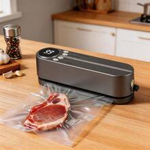 Compact USB Rechargeable Portable Automatic Vacuum Sealer, 1200mAh Battery With One-Touch Seal & Vacuum Buttons, Small Vacuum Packaging Machine For Snacks, Meat, Fruit, Vegetable Food Preservation - Essential Kitchen And Outdoor Picnic Tool - Multicolor - View 4