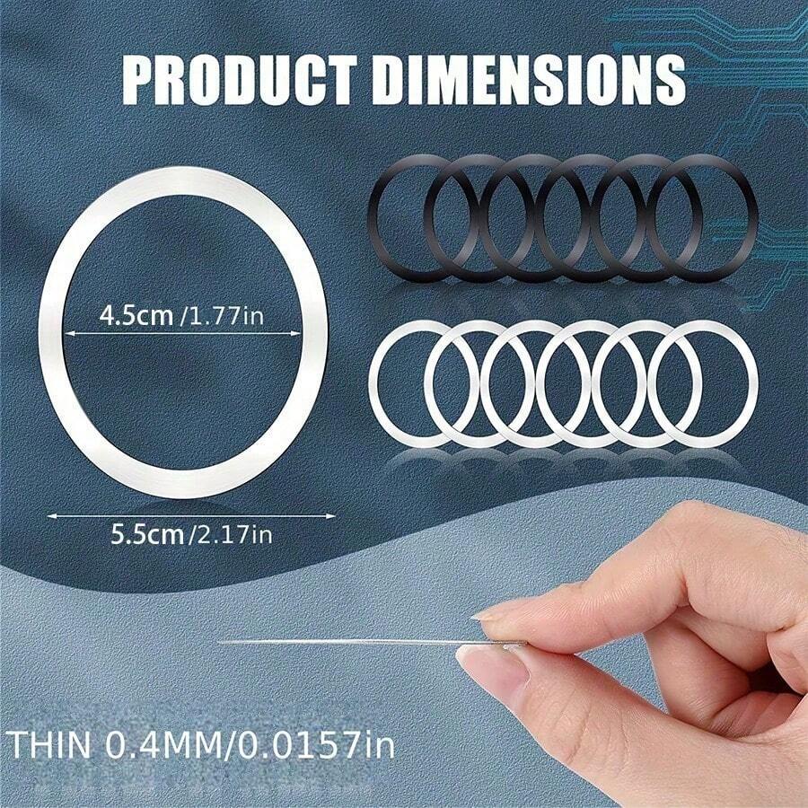 Magsafe Wireless Charging Magnetic Ring Adhesive Back Sticker Magnetic Ring Phone Holder Ultra-Thin Magnetic Ring, Suitable For Magnetic Car Phone Holder - Multicolor - View 1